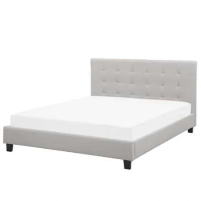 Afbeelding van ROCHELLE Tweepersoonsbed Lichtgrijs 180 x 200 cm Polyester