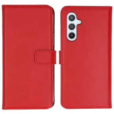 Afbeelding van Samsung Galaxy A54 (5G) Hoesje Echt leder Selencia Bookcase Rood Telefoonhoesje