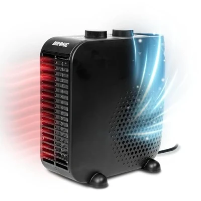 Afbeelding van Duronic HV21 Elektrische radiator, 2000 W, verwarming, energiebesparende verwarming met thermostaat, oververhittingsbeveiliging, ideaal voor kantoor, thuis, slaapkamer, ultra compact en draagbaar,