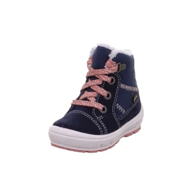 Afbeelding van Superfit Groovy Veterboots voor kinderen, Maat: 21, Blau rosa Leer en textiel