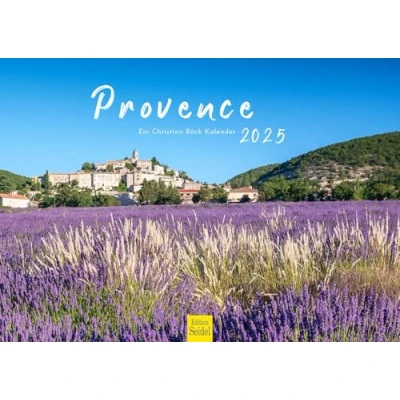 Afbeelding van Edition Seidel Premium kalender Provence 2025 formaat DIN A3 wandkalender Frankrijk Zuid Avignon Middellandse Zee lavendel Christian Bäck