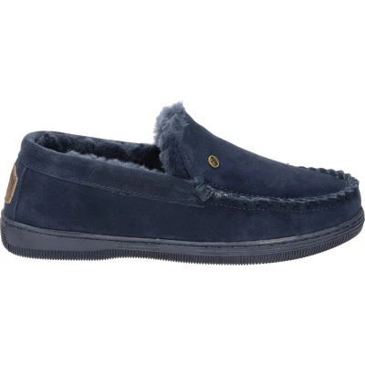 Afbeelding van Pantoffel Warmbat Men Grizzly Suede Dark Navy Schoenmaat 40