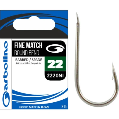 Afbeelding van Garbolino Fine Match Round Bend Spade Barbed (15 pcs) Maat : 18