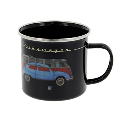 Afbeelding van VW T1 Bus Emaille Mok 500ml zwart