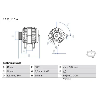 Afbeelding van Bosch Alternator/Dynamo 0 986 080 710
