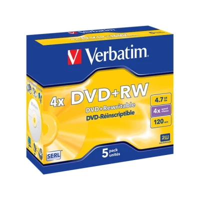 Afbeelding van Verbatim Dvd Rewritable, Doos Van 5 Stuks, Individueel Verpakt (jewel Case)