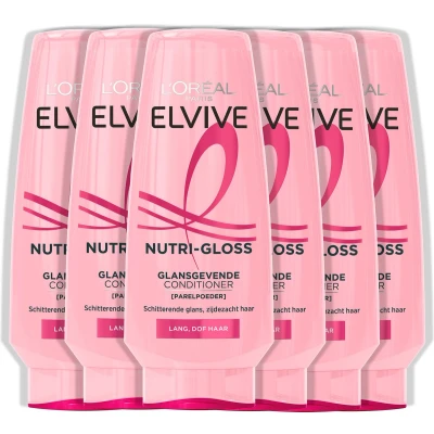 Afbeelding van 6x L’Oréal Elvive Conditioner Nutri Gloss voor dof haar 200ml