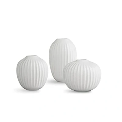 Afbeelding van Kähler 692397 Hammershøi Vaas Miniatuur Wit 3 Stuks (16145), 8 x 9,5 2,2 cm
