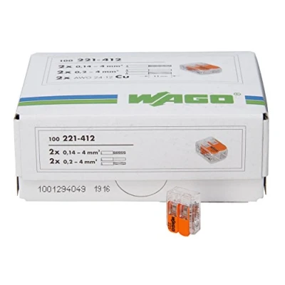 Afbeelding van Wago Lasklem Hersluitbaar 2 voudig 0,2 4,0 Mm² Oranje 100 Stuks
