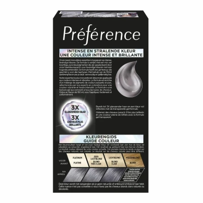 Afbeelding van 3x L&#039;Oréal Preference Vivids Permanente Haarkleuring 9.112 Smokey Grey