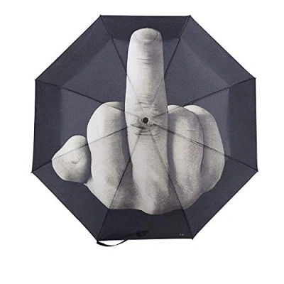 Afbeelding van Zhaocaigui Baolong Direct Compacte reisparaplu, middelvinger, speciaal design, winddicht, met geschenkdoos, zwart, 38.5 inches, Compact