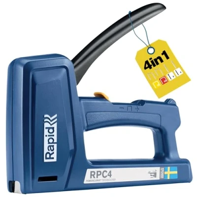 Afbeelding van Rapid RPC4 Tacker voor Hout 4 in 1 Nietpistool Nieten, Brads en Stiften Tot 50% Minder Kracht Nodig Made Sweden