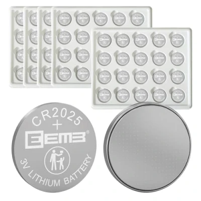 Afbeelding van EEMB 100 PACK CR2025 Batterij 3V Lithium Knop Coin Cell Batteries 2025 voor Key FOB&#039;s, calculators, Counters, Horloges, Hartslagmeters, Glucose monitoren en meer