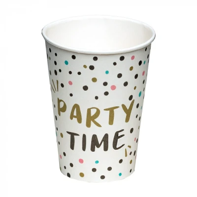 Afbeelding van Party Time Bekers 210ml 8 stuks