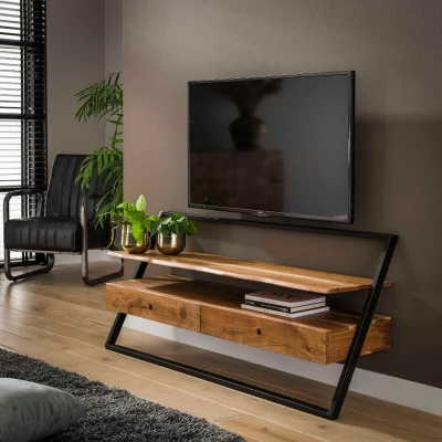 Afbeelding van Fraaai Leona tv meubel acaciahout 2L 140 cm Hout