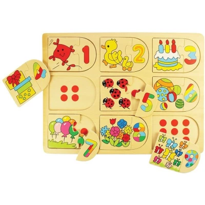 Afbeelding van Bigjigs Puzzel Plaatjes en Getallen