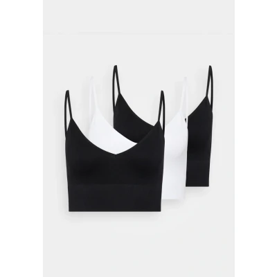 Afbeelding van ONLY Onlvicky V NECK 3 PACK Bustier, Dames, Maat: L/XL, Black/bright white