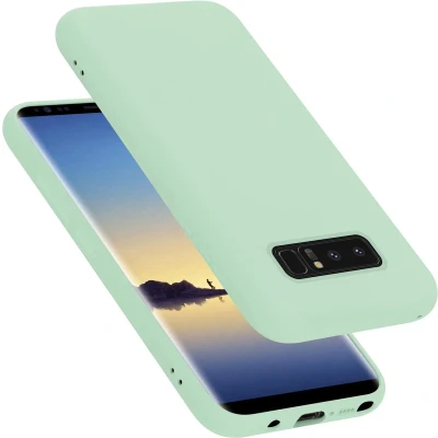 Afbeelding van Cadorabo Hoesje geschikt voor Samsung Galaxy NOTE 8 Case in LIQUID LICHT GROEN Beschermhoes TPU silicone Cover