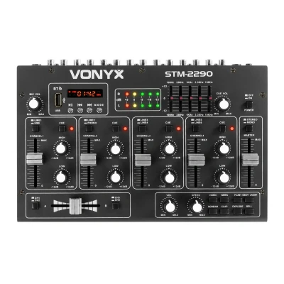 Afbeelding van Vonyx STM2290 8 Kanaals DJ Mixer met Bluetooth, MP3 &amp; geluidseffecten