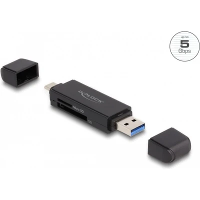 Afbeelding van Delock Card Reader SuperSpeed USB 5 Gbps Type C™ / Typ A für SD