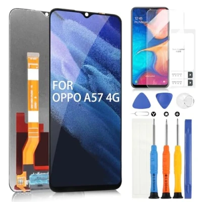Afbeelding van ARSSLY lcd scherm voor Oppo A57 4G CPH2387 / A57s CPH2385 6,6 inch display 4G, vervangend touchscreen, digitizer, vervangende montage met reparatieset, zwart