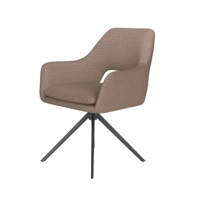 Afbeelding van Housecraft Living Mos Eetkamerstoel Draaibaar Metaal Taupe