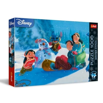 Afbeelding van Trefl Premium Plus Quality Lilo &amp; Stitch Puzzle, Winter 1000 stukjes, sprookjesfigurenpuzzelreeks, voor volwassenen en kinderen vanaf 14 jaar