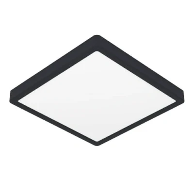 Afbeelding van EGLO connect.z Smart Home LED badkamer plafondlamp Fueva 6 Z, ZigBee, app en Alexa spraakbesturing, warm wit koud wit, RGB, dimbare plafonnière, zwart, IP44, 29x29 cm