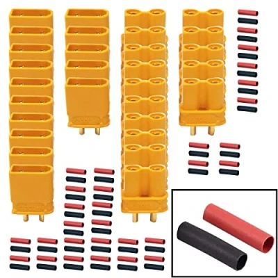 Afbeelding van HUAZIZ 15 paar XT30 mannelijk vrouwelijk batterijaansluitingen XT30U mannelijke vrouwelijke bullet connectoren ronde stekker bus, met krimpkous, voor RC Airplane Helicopter Multicopter