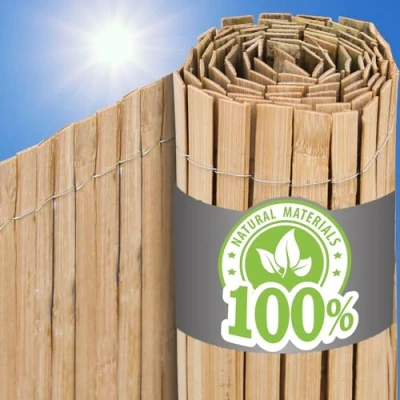 Afbeelding van 110x300 Bamboe Balkonscherm Privacy Mat Tuin Bamboemat Balkon Inkijkbescherming