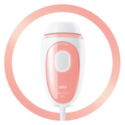 Afbeelding van Braun Silk expert PL1000 lichte haarverwijderaar IPL Roze, Wit