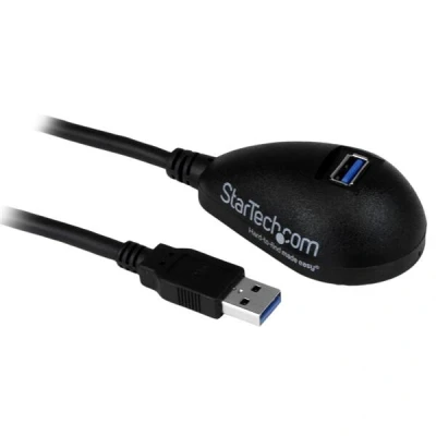Afbeelding van StarTech.com 1,5 m zwarte Desktop SuperSpeed USB 3.0 verlengkabel A naar M/F