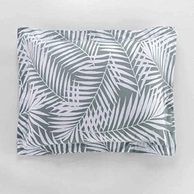 Afbeelding van douceur d&#039;intérieur, Botania hoofdkussensloop, plat, 50 x 70 cm, 100% katoen, salie kleuren