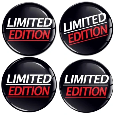 Afbeelding van SkinoEu 4 x 50mm Sticker autosticker voor wieldoppen naafdoppen naafdop wielsticker Limited Edition A 550