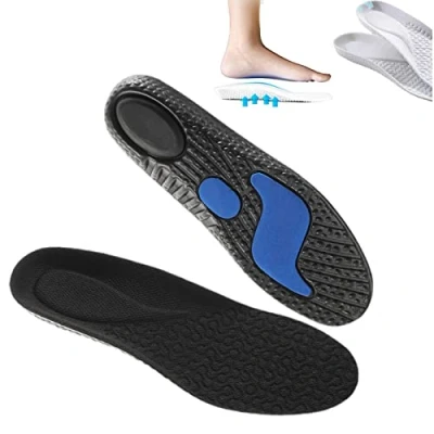 Afbeelding van BounceBoost Insoles Shock Absorption Arch Support Inserts Running Shoes Replacement for Men Women (37 38,Black)