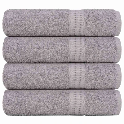 Afbeelding van vidaXL Handdoeken 4 st 50x100 cm 360 g/m² 100% katoen grijs