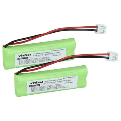 Afbeelding van 2 Ni MH 500 mAh (2,4 V) batterijen geschikt voor Swissvoice DP500, DP550 Eco Plus, DP550BT enz.