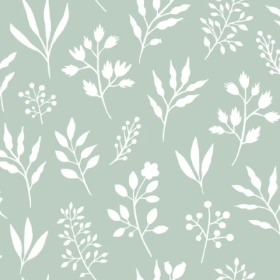 Afbeelding van Leen Bakker ESTAhome Behang Bloemmotief Mintgroen En Wit 53cm X 10,05 M Groen Vlies