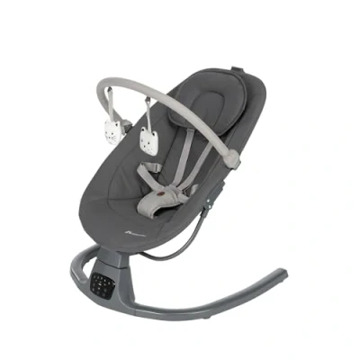 Afbeelding van Bebeconfort Jolana, de elektrische babyswing, 0 6 maanden (9 kg), Autom bewegingsdetectie, 12 Rustgevende liedjes, 5 Natuurgeluiden, 2 Ligstanden, Tinted Graphite