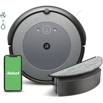 Afbeelding van iRobot Roomba Combo i5 (i5172) Robotstofzuiger en Dweilrobot Werkt met Spraakassistent (Alexa) Gepersonaliseerde suggesties Per kamer schoonmaken Ideaal voor dierenharen harde vloeren