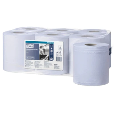 Afbeelding van Tork Wiping Plus Centerfeed Poetspapier 2 laags Blauw M2 128207