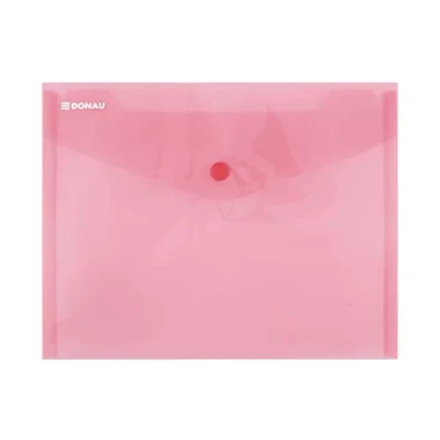 Afbeelding van DONAU 8547001PL 00 Documententas/verzamelmap met drukknop, PP, C5, 180μm, transparant C5 rood
