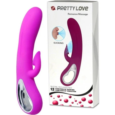 Afbeelding van Vibrator met Zuigfunctie Paars