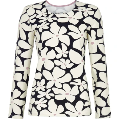 Afbeelding van Nachtblauw pyjamashirt bloemen Ringella Blauw Maat 42