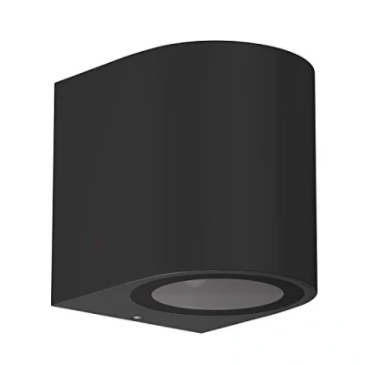 Afbeelding van ledscom.de wandlamp ALSE voor buiten, IP54, downlight, zwart mat, rond, 1x GU10 max. 35W, buitenlamp, wandlamp, wandverlichting, Gu10, rond