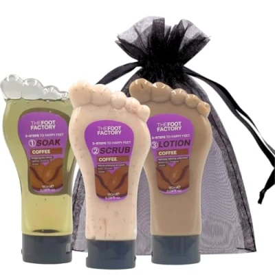 Afbeelding van Voet Soak, Scrub en Lotion Set Voedende Voetverzorgingsset voor zachte, gladde voeten Exfoliërende, hydraterende, ontspannende spabehandeling droge, vermoeide Perfect