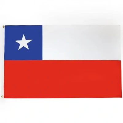 Afbeelding van Chileense vlag 90x60 cm vlaggen 60 x 90 Banier 2x3 ft Hoge kwaliteit AZ FLAG