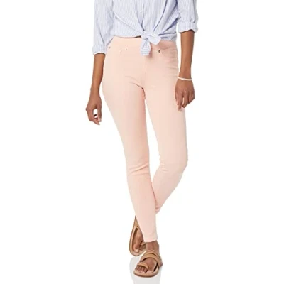 Afbeelding van Amazon Essentials Stretch Pull On Jeggings voor dames (verkrijgbaar in grote maten), koraalroze, 8 short