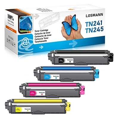 Afbeelding van Losmann 4 x tonercartridges, compatibel met Brother TN 241 245 voor DCP 9015CDW 9020CDW 9022CDW MFC 9130CW 9140CDN 9142CDN 9330CDW 9332CDW 9340CDW 9342CDW HL 3140CW 3142CW
