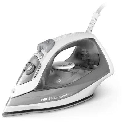 Afbeelding van Philips EasySpeed Stoomstrijkijzer Gemakkelijk en Effectief, 4 stoomstanden, 2000 W, Stoomstootversterking tot 100 g, Keramische Strijkzool, Waterreservoir van 220 ml, Grijs (GC1751/80)